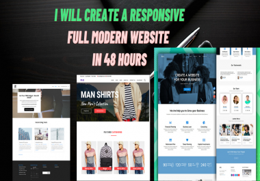 create a responsive full modern website