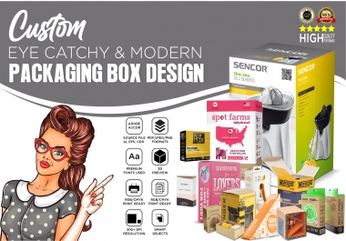 I will design product packaging box or product labeling