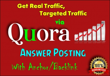 I provide 15 HQ Quora answer to promote your website via backlink