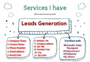 I Will Provide 100 Verified email and contract for you