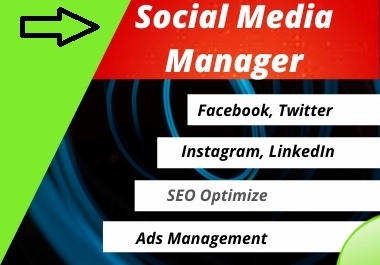 I will be your Social Media Manager And Optimize Your Page
