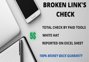 Broken link check & list will provided in excel sheet in 1 day