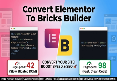 Convert,  Clone or Migrate Elementor to Bricks Landing Page
