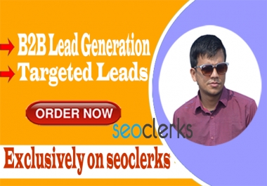 I will do b2b lead generation and targeted lead generation Within 24 hrs