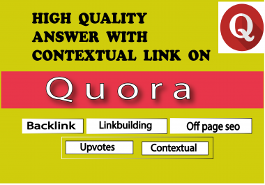 30 unique Quora answer with backlink