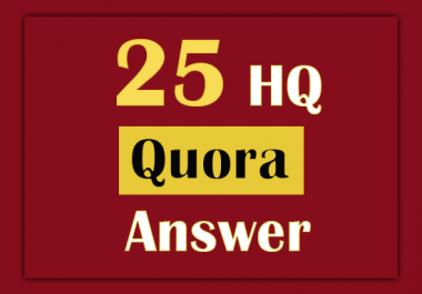 Promote Your Website with 25 HQ Quora Answer and Backlink