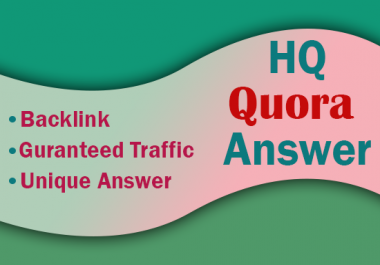 I Provide 50+ High DA, PA Quora Answers Backlink