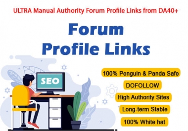 Provide Dofollow 40 Forum Profile Links to Skyrocket Website DA40-100