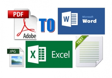 convert and edit bank statement, bill PDF to excel or word