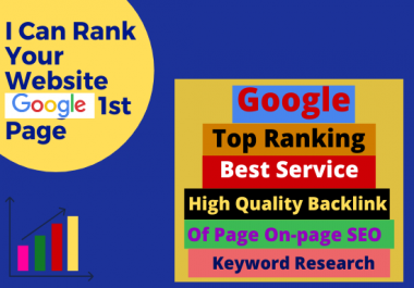 I will do completed best google top ranking services with white hat SEO
