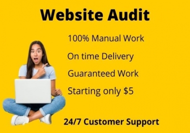 I provide expert SEO Audit for any website