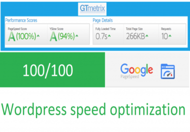 I will do wordpress website speed Up increase page speed