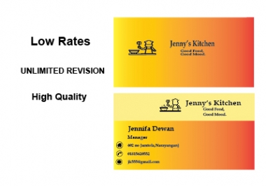 I will create a minimalist business card