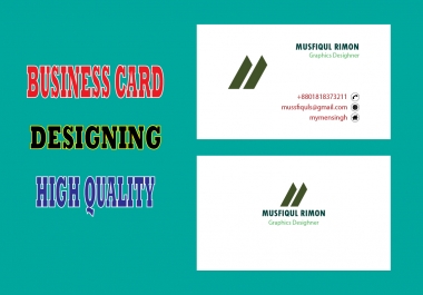 I Will Provide Professional Business Card Design Service.