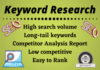 I'll do SEO Keyword Research and cpmpetitor Analysis