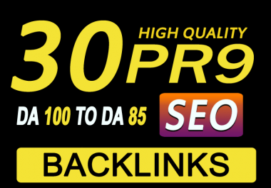 I will submit 30 pr9 DA100 high authority SEO backlinks