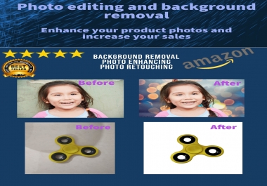 Background removal/changing for amazon/e bay product listing of 10 photos