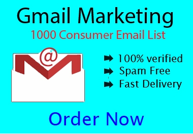 I will provide you fully verified 1000 consumer Email list