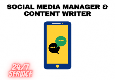 I may be Your Social Media manager And the content writer