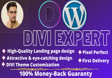 I will make high quality landing page with divi in 24 hours