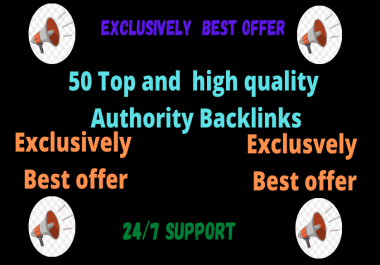 50 Top and high quality Authority Backlinks