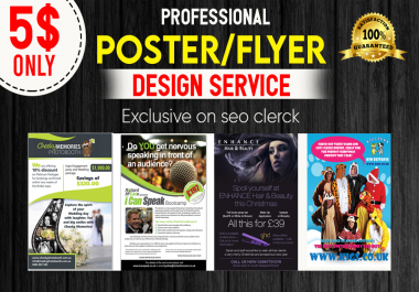 design a attractive business flyer,  poster,  brochure and banner in 24 hours
