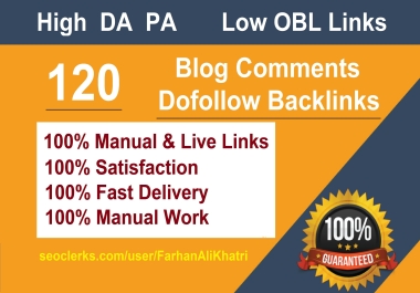 I Will SEO Service Do 120 Blog Comments Dofollow Backlinks