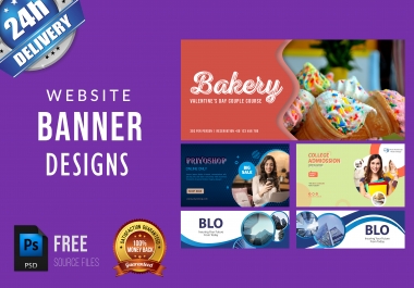 I will design website banner ads,  banner design, product ad, slider