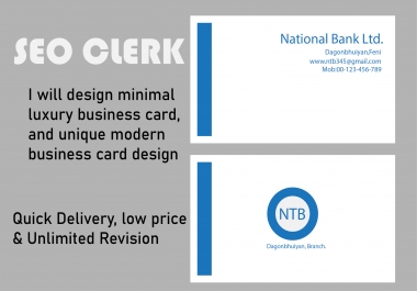 I will design minimal,  and unique modern business card design.
