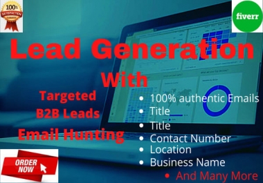 I will do targeted b2b lead generation for any industry