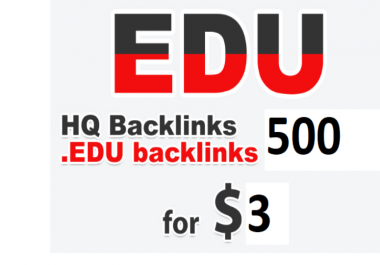 Get 502 edu high authority backlinks