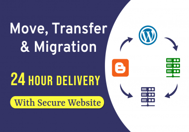 I will transfer blogger to wordpress,  host to host,  host to vps with secure