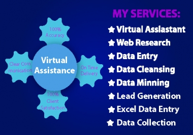 I will be your best Virtual Assistant for any kind of Virtual task
