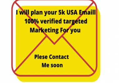 100 verified targeted I will plan your 5k USA Emaill 100 verified targeted Marketing Foremail list