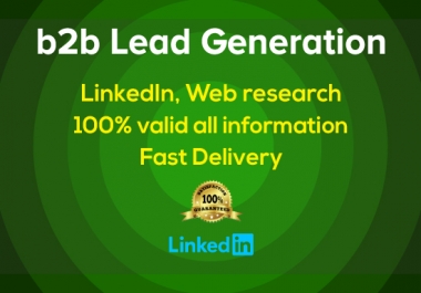 I will do 50 linkedin lead generation and web research to grow business