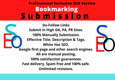 I will do Top 10 Bookmarking Submission On High DA PR Website