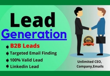 I will get 80 B2B Lead Generation for your business and email list