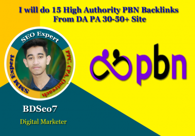 I will do 15 High Authority PBN Backlinks From DA PA 30-50+ Site