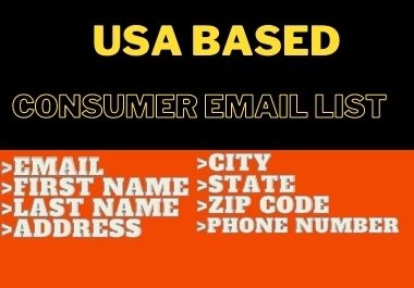 Get 1.5k fresh verified USA based consumer email list within 24 hours.