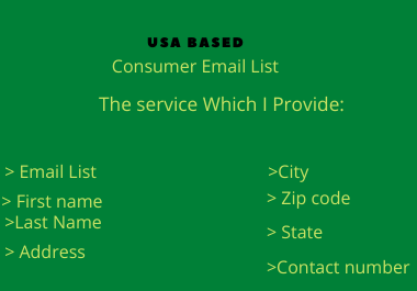 1000 fresh USA based consumer email list for email campaign