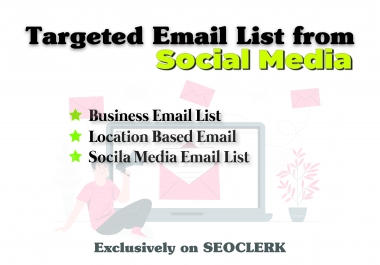 I will scrape 1k niche targeted email list from social media