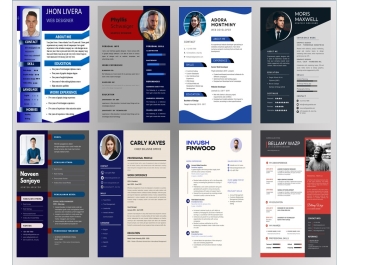 I will design a professional resume or attractive modern cv