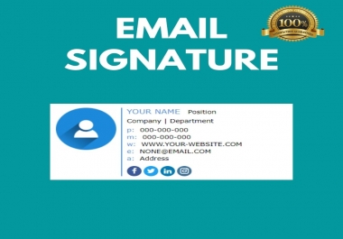 I will create a Clickable HTML Email Signature with the latest concepts