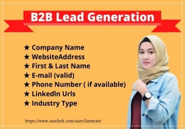 I will do 15 b2b lead generation and targeted lead generation