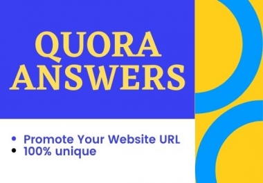 Offer 10 High Quality Quora Answer with your keyword and URL