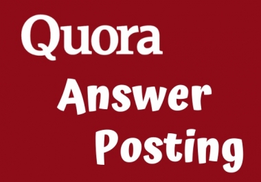 I Will Provide You 20 High Quality Quora Answer