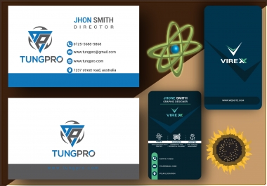 I will create unique professional two sided business card design