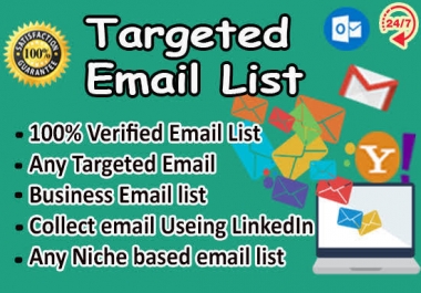 I will provide 100 verified email scraping from any website into excel