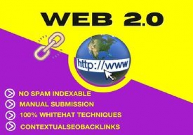 I will create 50 web 2 0 backlinks with high DA PA