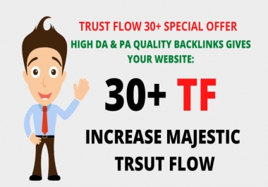 I will increase majestic trust flow 25 plus wit seo backlinks